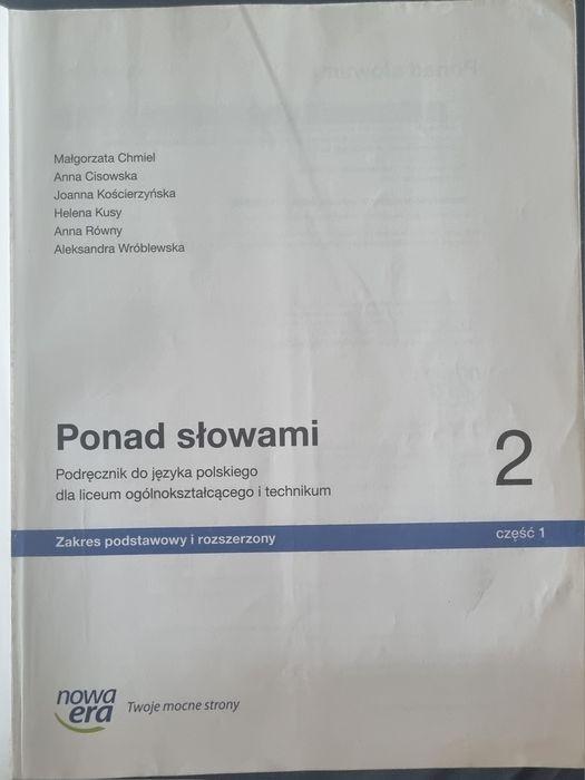 Ponad słowami 2 część 1 Nowa Era