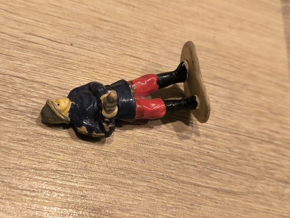 Strażak-Zabytkowa Figurka Gumowa-PRL/5,5 cm