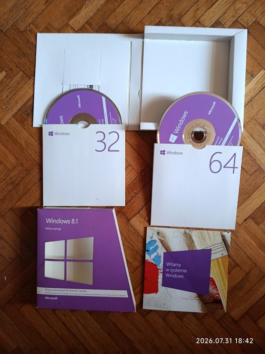 Płyta z systemem Windows 8.1 + klucz aktywacyjny