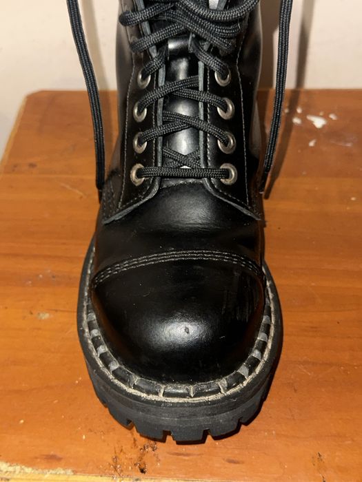 Чоботи , берци , STEADY’S 10 дірок чорні, шкіра