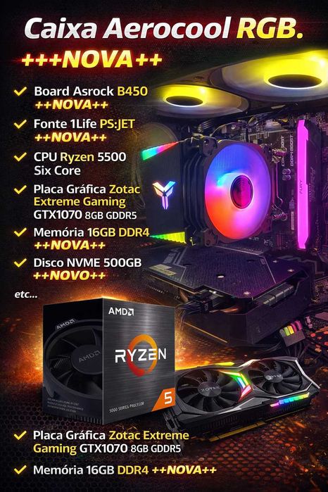 Pc Gamer  +NOVO+ Graf Extreme de 8GB **PROMOÇÃO**