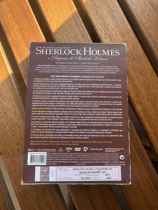 Coleção DVD Sherlock Holmes - Jeremy Brett (4 Discos / 11 Episódios).