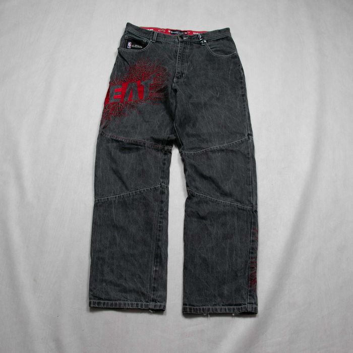 UNK Denim NBA Miami Heat spodnie jeansowe baggy 32us