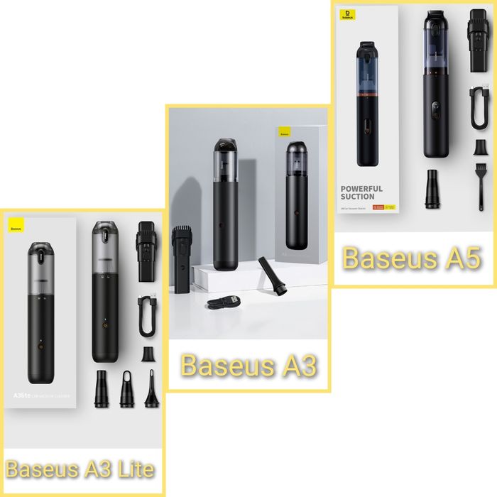 Baseus A3/A3 Lite/A5 пылесос аккумуляторный автомобильный