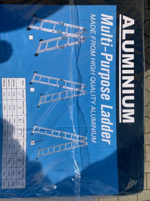 Drabina aluminiowa przegubowa 4x4 472cm