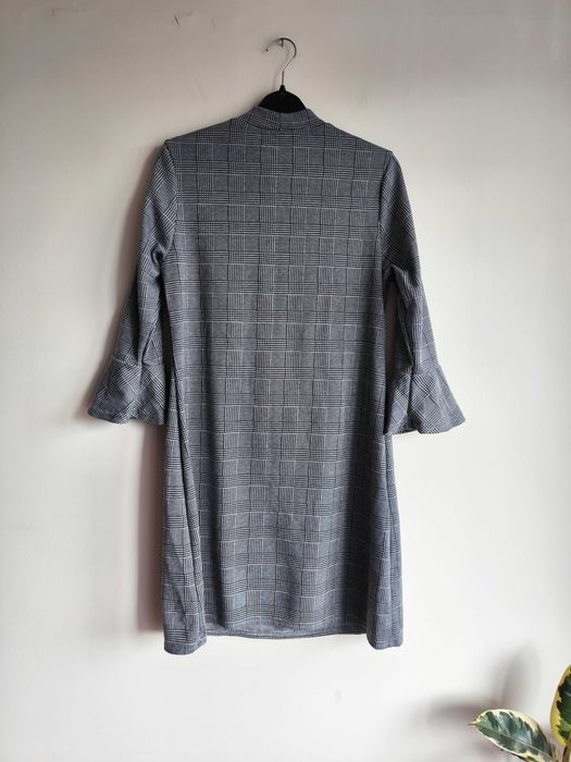 Elegancka, szara sukienka w kratę marki Primark 42/XL