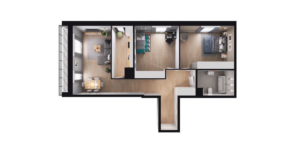3-pokojowe mieszkanie 73m2 + balkon