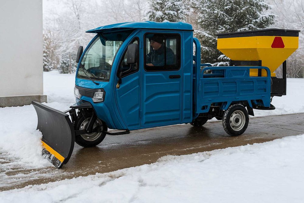 Użytkowy Elektryczny trójkołowiec wozidło z kabiną! BEZ PRAWA JAZDY!