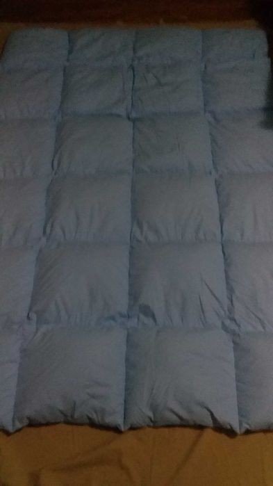 Ковдра ,одіяло блакитне-пухове-пух/перо- 2*1,4