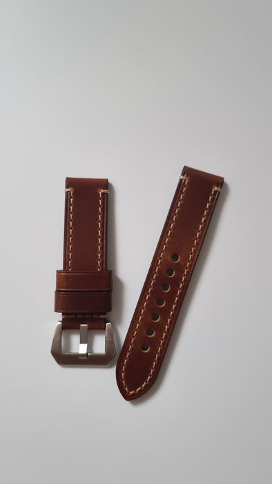 Pasek do zegarka EACHE dla mężczyzn, klasyczny, 22 mm, skórzany, wosko