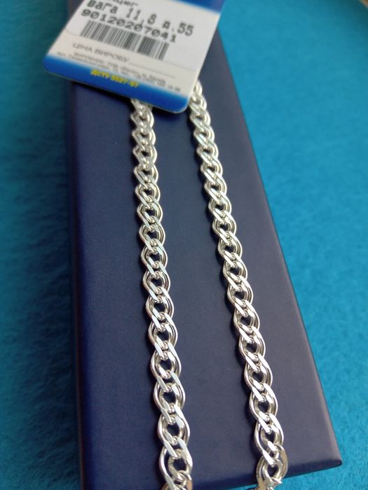 Серебряная женская цепочка Нона Мона Лиза 45 50 55 см 11 5 4 гр ланцюг