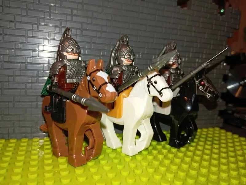 Zestaw 3szt Figurki jeździec Rohanu Lotr Władca Pierścieni Hobbit lor