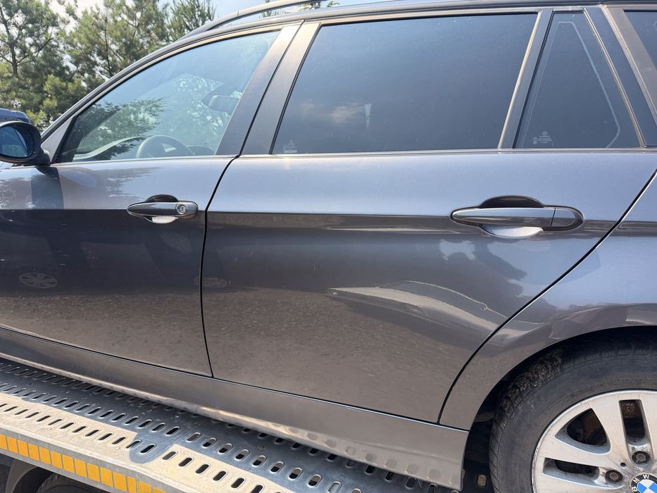Bmw E90 e91 sedan kombi drzwi przód tył lewe lewa strona lewy lusterko mechanizm klamka zamek A22/7 SPARKLING GRAPHITE