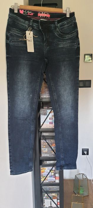 Spodnie jeans 27/30 slim fit Street one