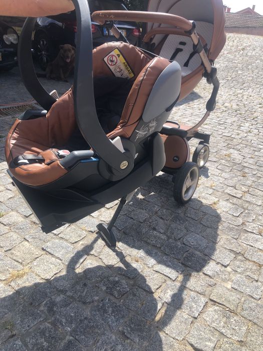 Carrinho Mima Rose Gold completo + Isofix