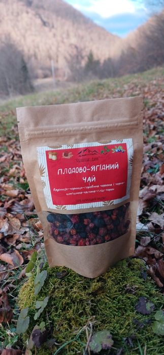 Плодово-ягідний чай-чорниця, брусниця, горобина, аронія, шипшина, глід