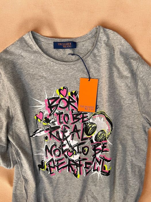 Trussardi Jeans roz. XS damski t-shirt oversize