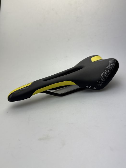 Siodełko rowerowe Selle Italia SLS czarno-żółte, nowe [SD-27]