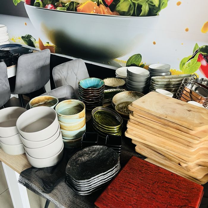 Porcelana talerze  ceramika  gastronomia
