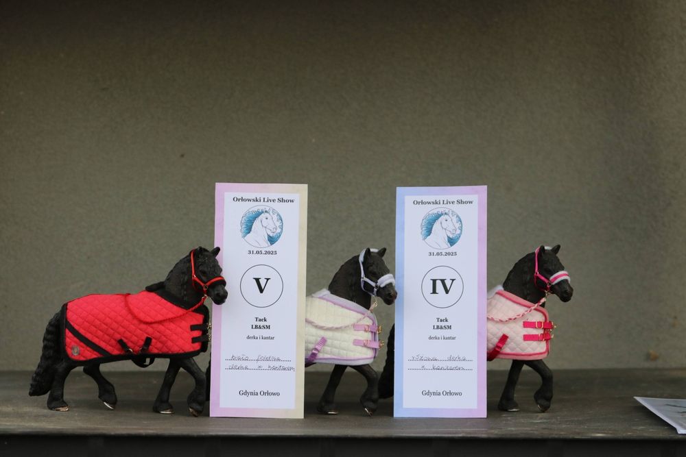 3 zestawy akcesoriów dla modeli koni