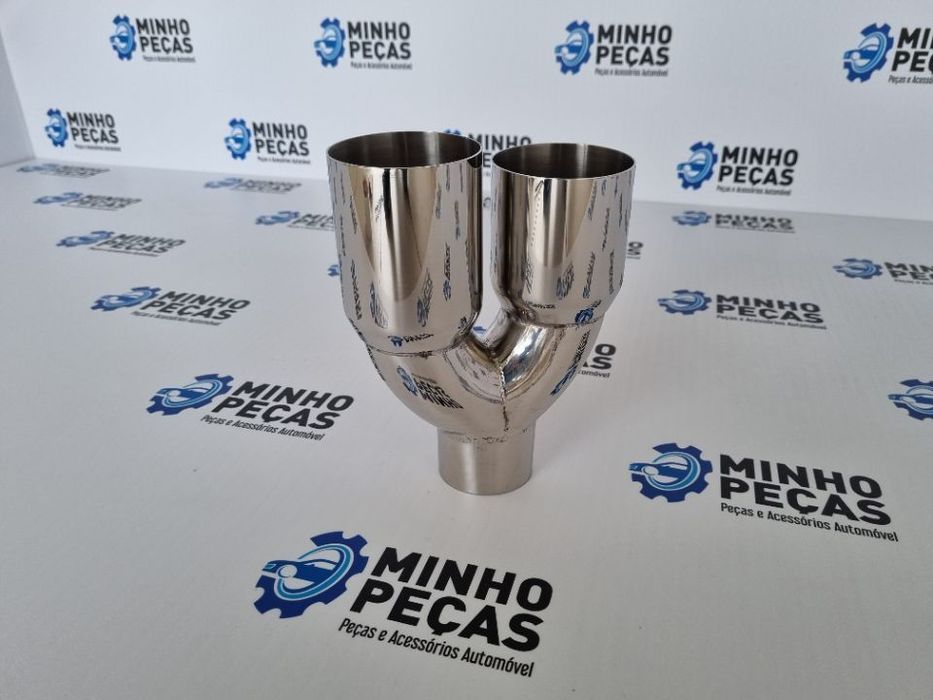 Ponteira Escape Dupla Tubos Inox