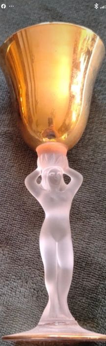 Conjunto de copos(2)  "VENUS" cristal  "BAYEL" France(1950)