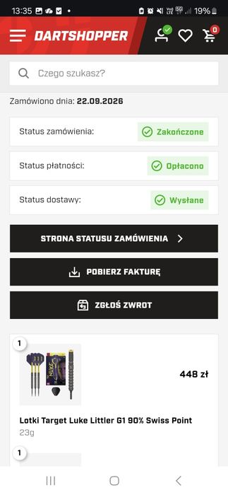 Lotki Target Luke Littler G1 90% Swiss Point 23g