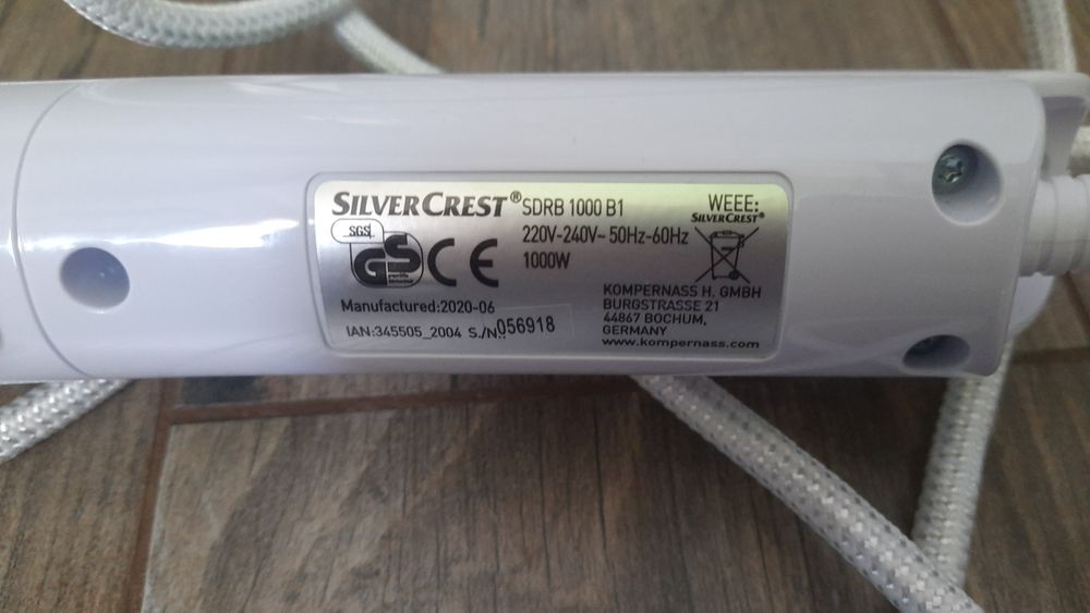 Дорожній утюг, ручна праска 4 в 1 Silver Crest SDRB 1000 B1