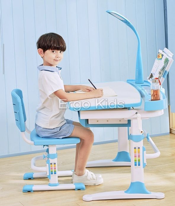 Парта зі стільцем Evo-kids Evo-19 блакитний