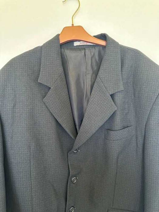 Czarna Marynarka w drobną kratę vintage