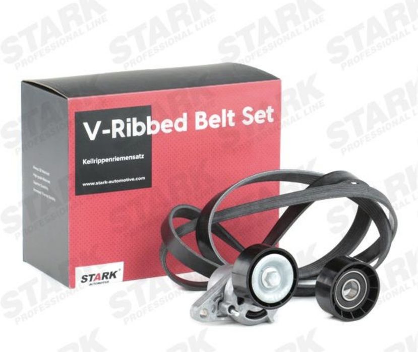 Jogo de correias trapezoidais 6 nervuras, 1750mm