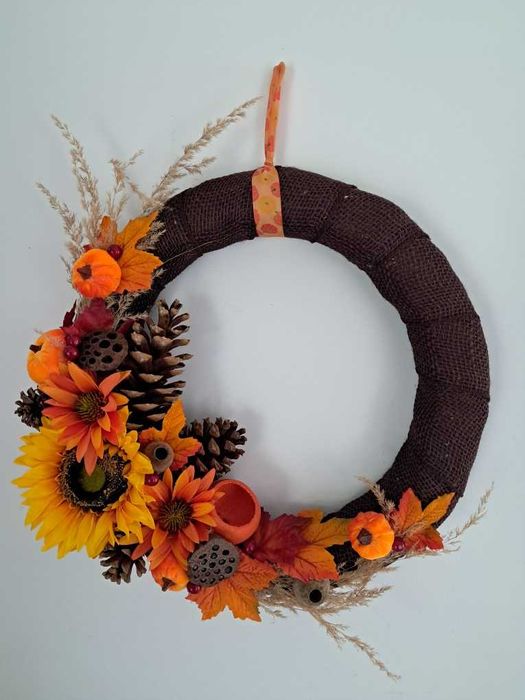 Wianek na drzwi 40cm – rękodzieło