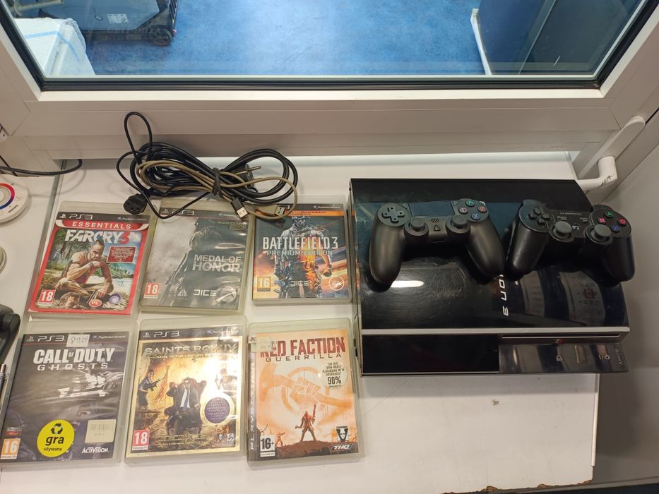 Konsola PS3 fat 80Gb +gry +2x pad  Komis Madej sc.