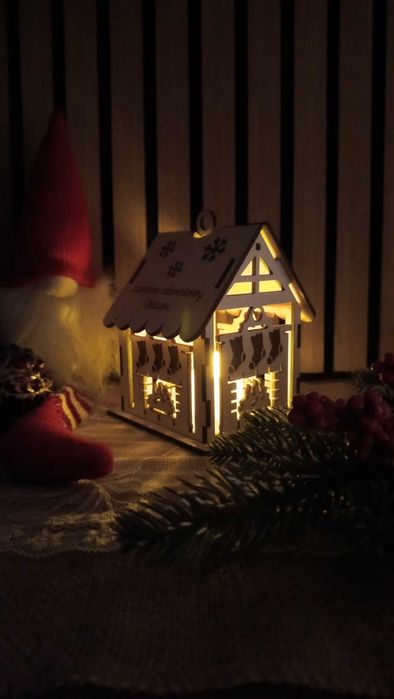 Lampion adwentowy z imieniem - Kominek