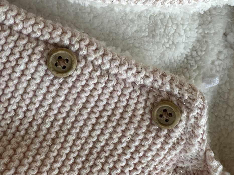 Тепла кофта Tu на дівчинку 0-3 місяці ніжно-рожева