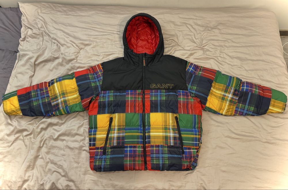 Пуховик GANT Patchwork Puffer — Размер L (Состояние 9.9/10)