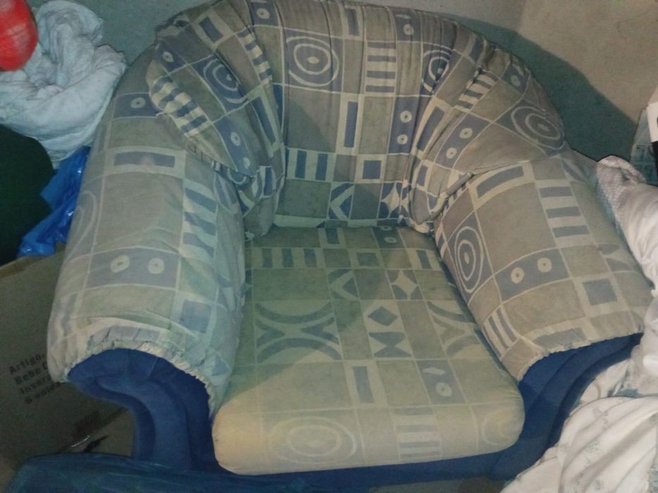 Conjunto sofás com sofá cama