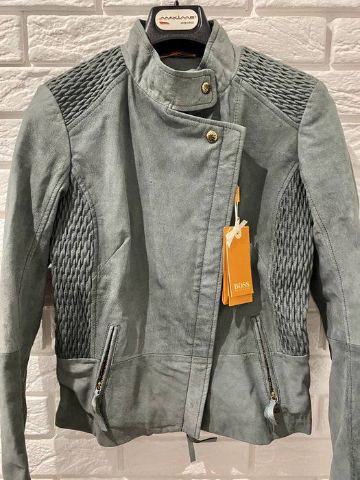 Hugo Boss кожаная демисезонная курточка оригинал