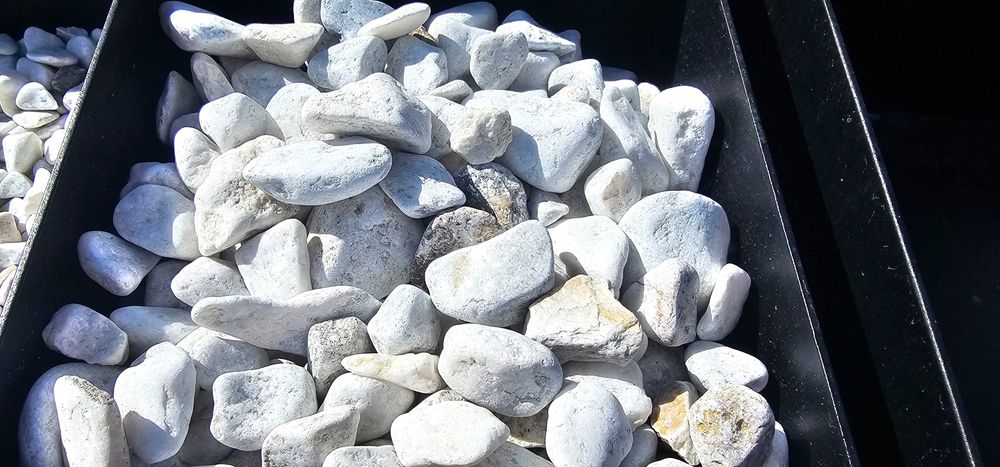 Otoczak biały kalcyt carrara Thassos white ogrodowy
