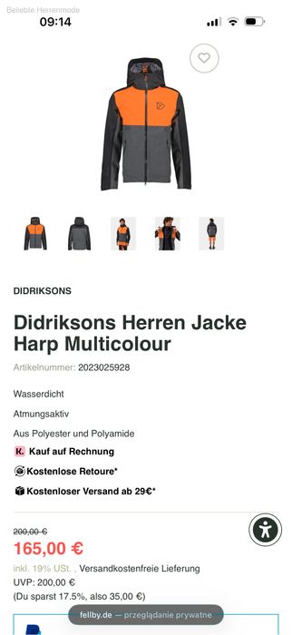 Nowa kurtka didriksons męska 100% oryginał