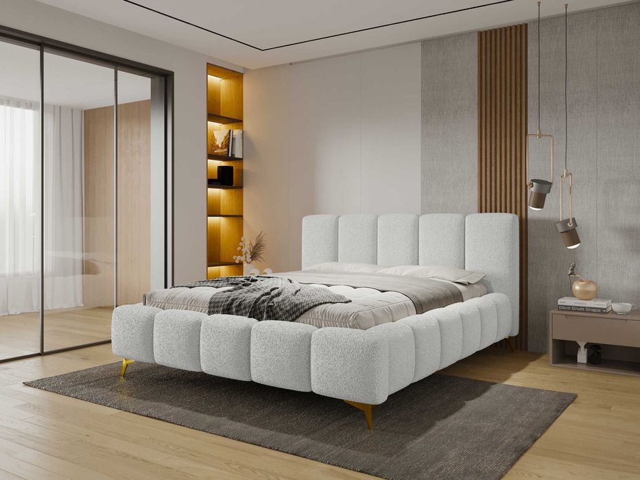 Łóżko Sypialnianie z Pojemnikiem + stelaż metalowy Amore PRODUCENT