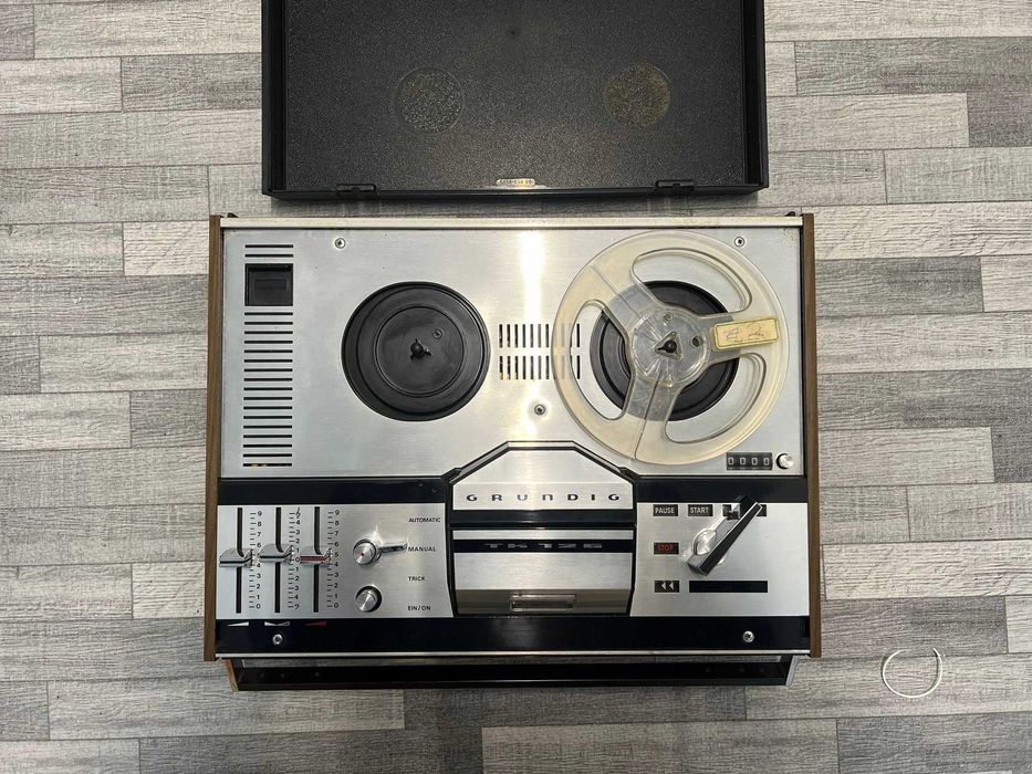 leitor e gravador bobinas fita magnetica mara grundig modelo tk