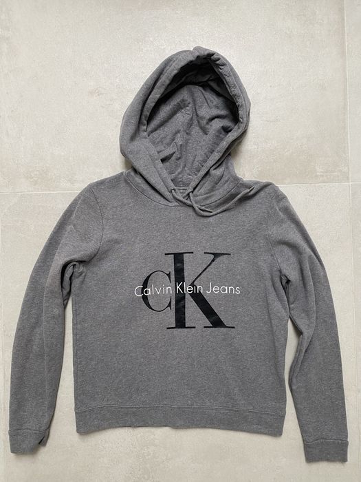 Calvin Klein Jeans szara damska bluza S kaptur