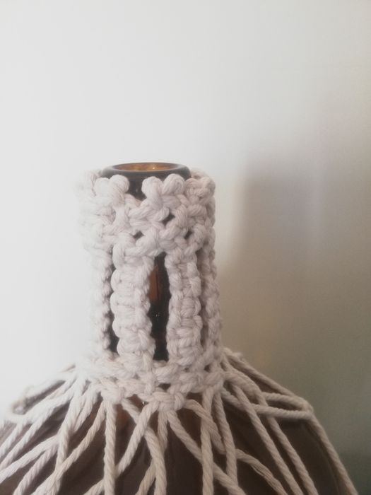 Decoração Garrafão com macrame