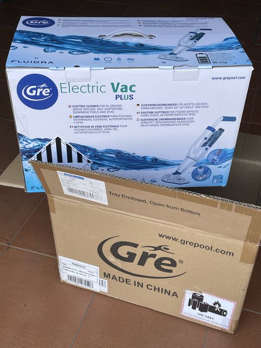 Aspirador eletrico a bateria para piscinas ou spas marca Gre electric vac plus(novo na caixa)