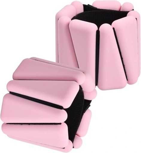 2 szt. Obciążniki na nadgarstki ciężarki na kostki Różowe 0,45KG