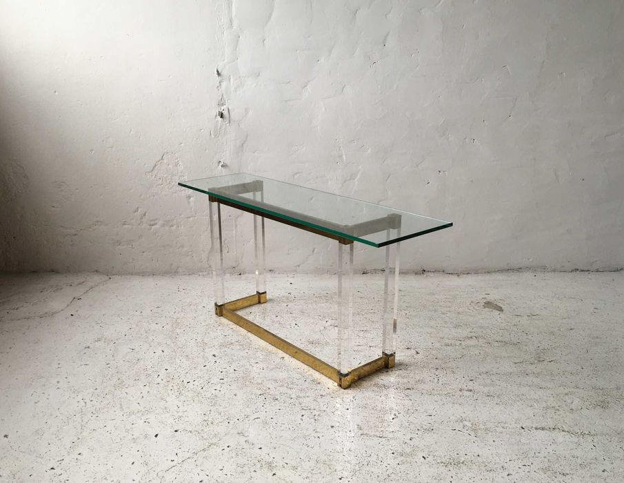 Konsola szkło akryl lata 70 vintage design