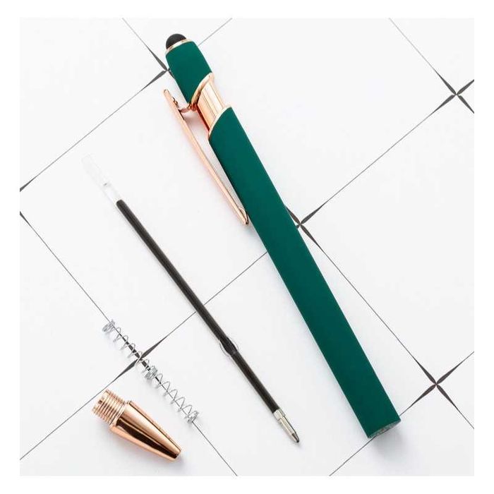 Długopis metalowy, tusz czarny, touch pen soft touch czerń DL01 20szt