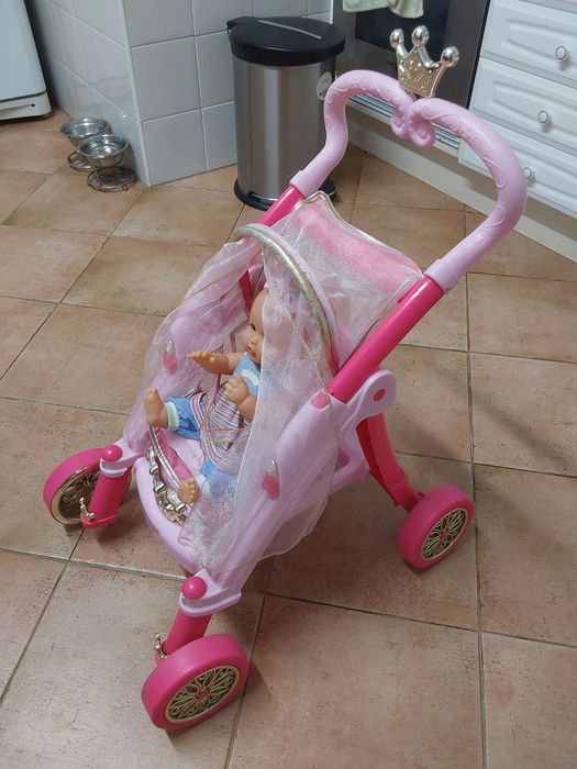 CARRINHO BEBÉ COM BONECA,CRIANÇA BRINCAR. Casa,Rua,Sala,Quarto,Cozinha
