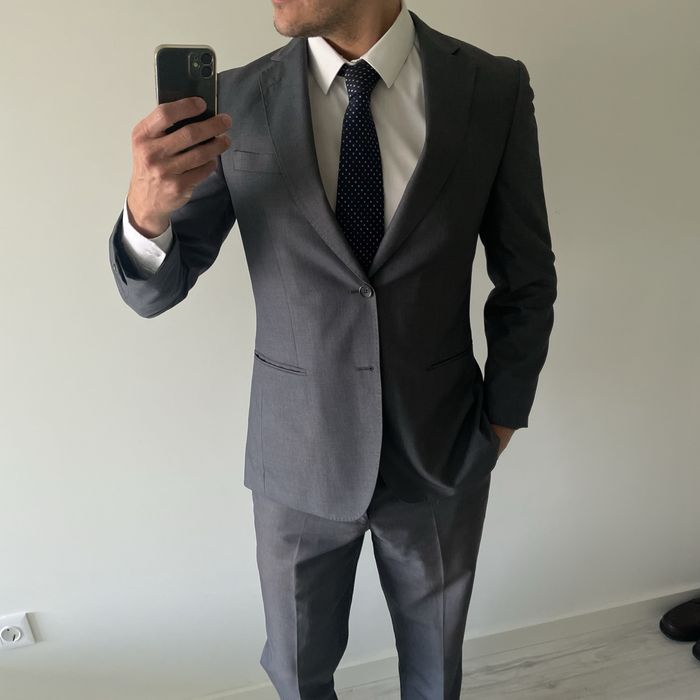 Fato Slim Fit Cinza 50